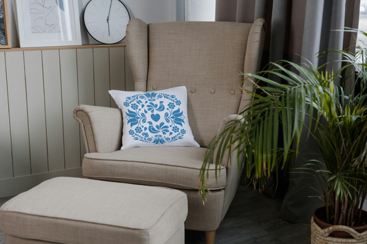 Blue Bird Pillow Cover